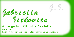 gabriella vitkovits business card